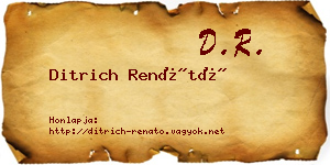 Ditrich Renátó névjegykártya
