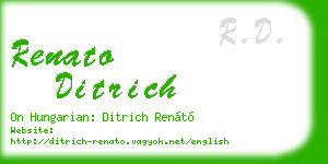 renato ditrich business card