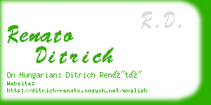 renato ditrich business card